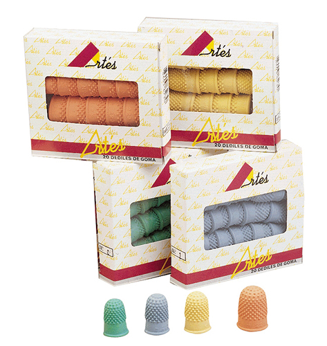 Dedales de goma para oficinas