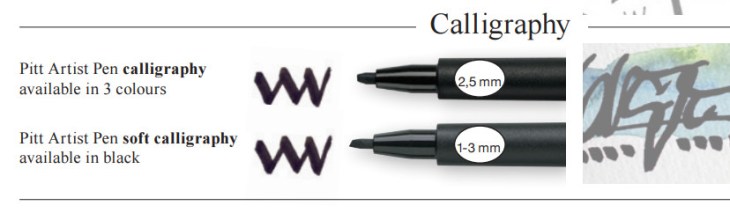 rotuladores para caligrafía Pitt Faber-Castell