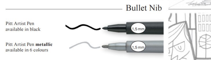 rotuladores pitt faber tipos de punta caligrafía y bala
