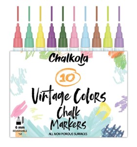 Rotuladores de tiza liquida en colores vintage