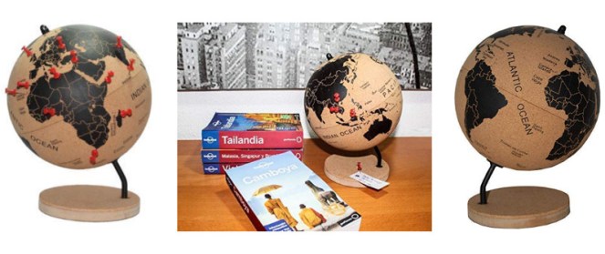 Globo terráqueo de corcho